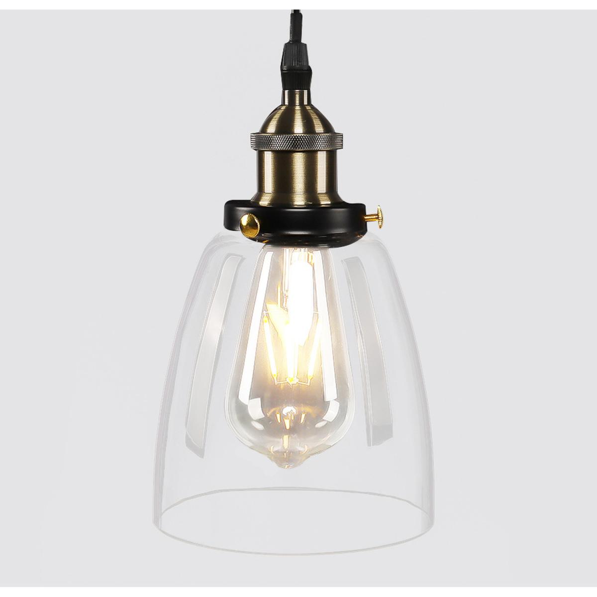 Single Head Glass Pendant Light - Black – image 2