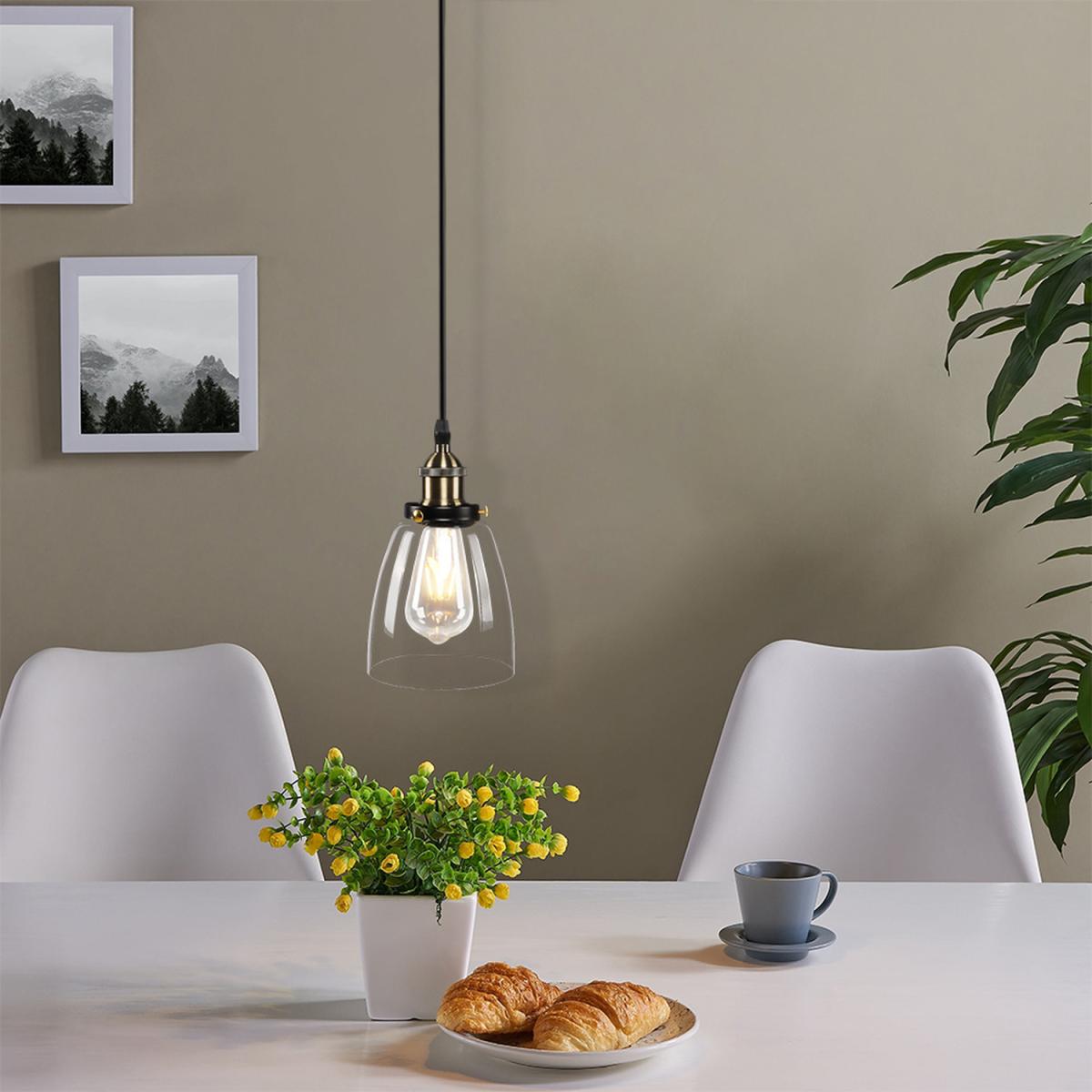 Single Head Glass Pendant Light - Black – image 3