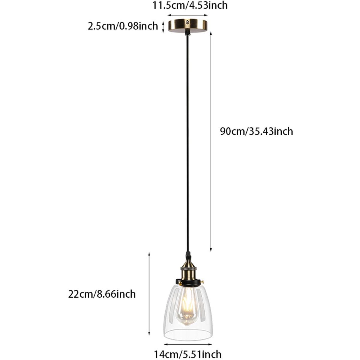 Single Head Glass Pendant Light - Black – image 7