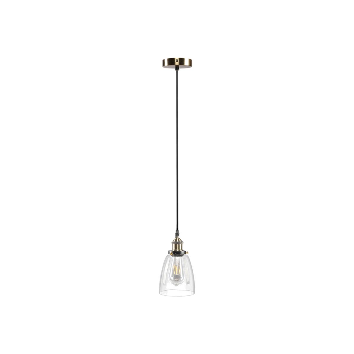 Single Head Glass Pendant Light - Black – image 1