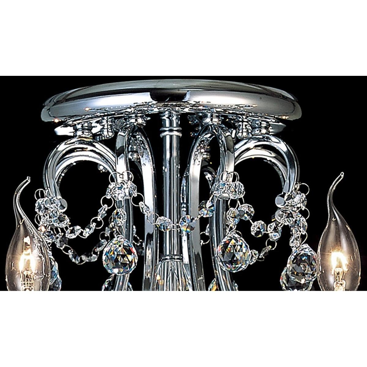 Bianco Semi Flush Ceiling 8 Light Polished Chrome, Crystal - Polished Chrome – image 3