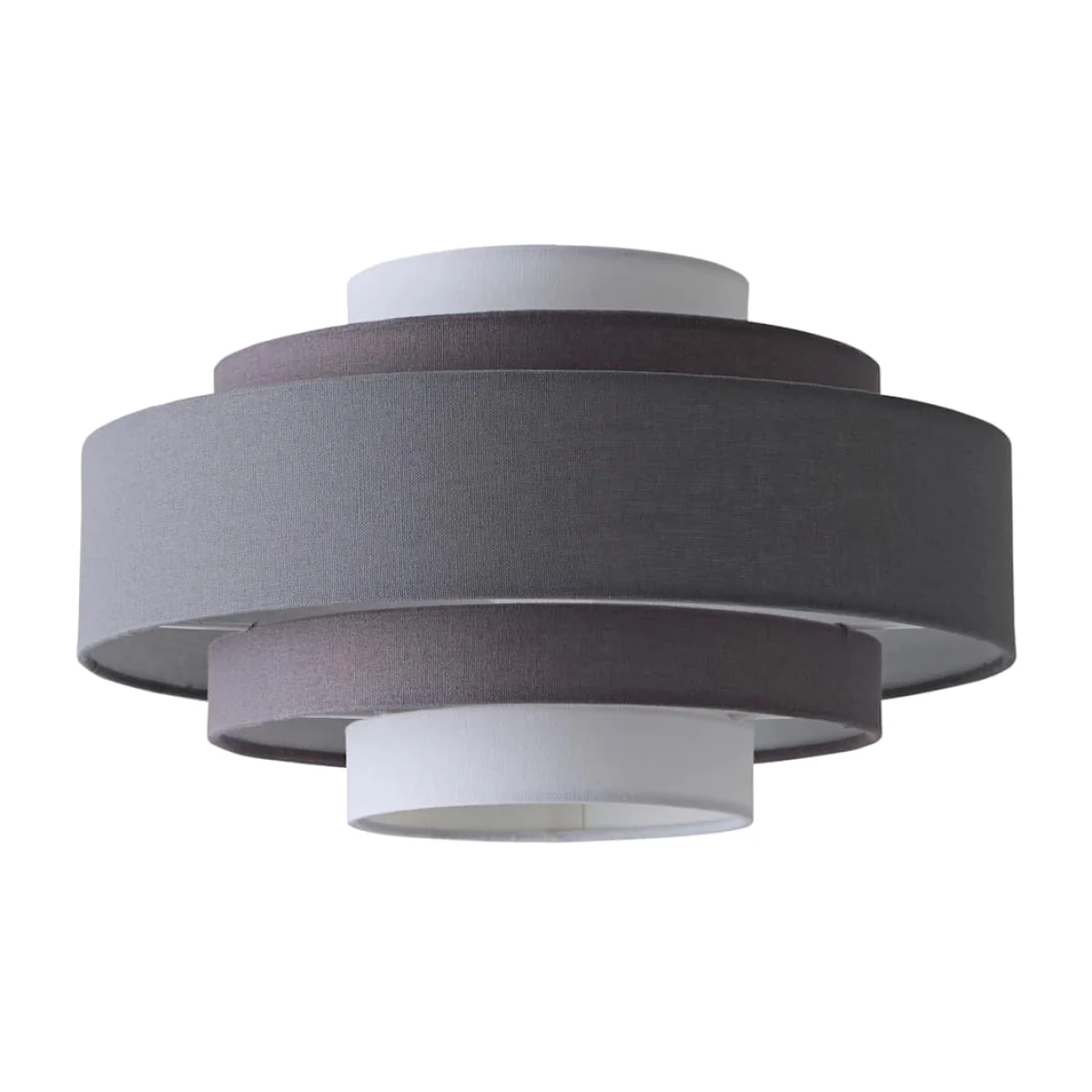 Modern 3 Tone Grey 5 Tier Cylinder Ceiling Pendant Light Shade - Grey / Yes – image 1
