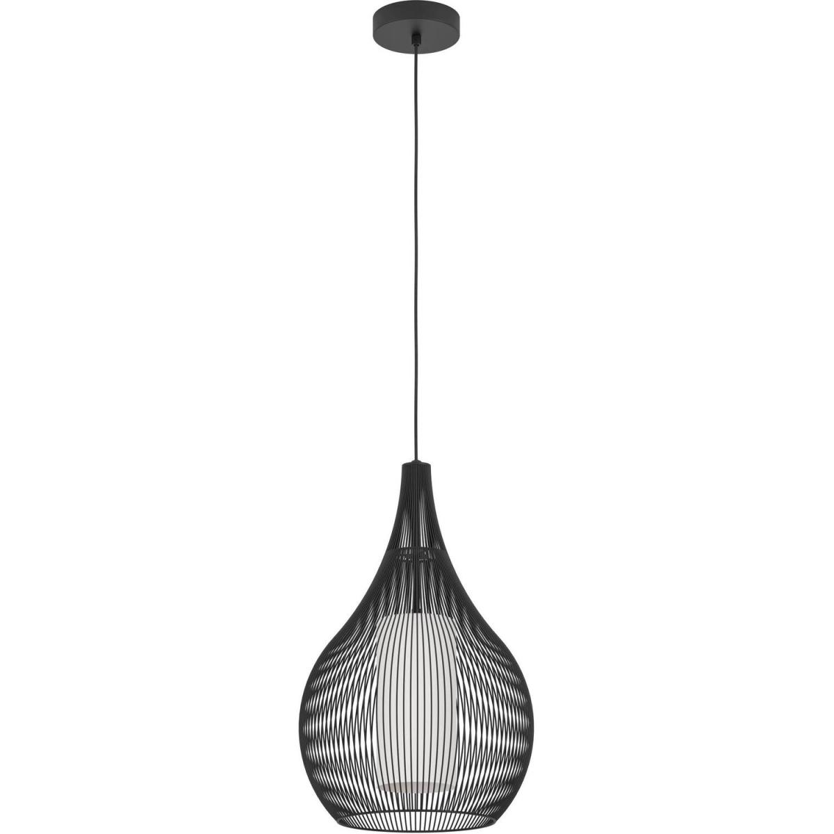 EGLO Razoni 1 Black Wire Teardrop Single Pendant Light - Black – image 3