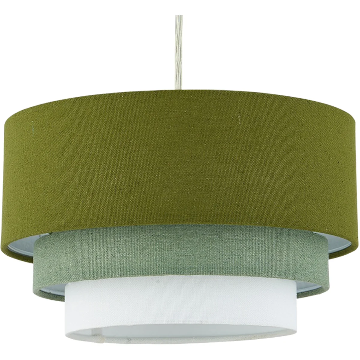 Set Of 2 Gabi Sage Green Ombre Linen 3 Tier Ceiling Light Shades - Sage Green – image 2