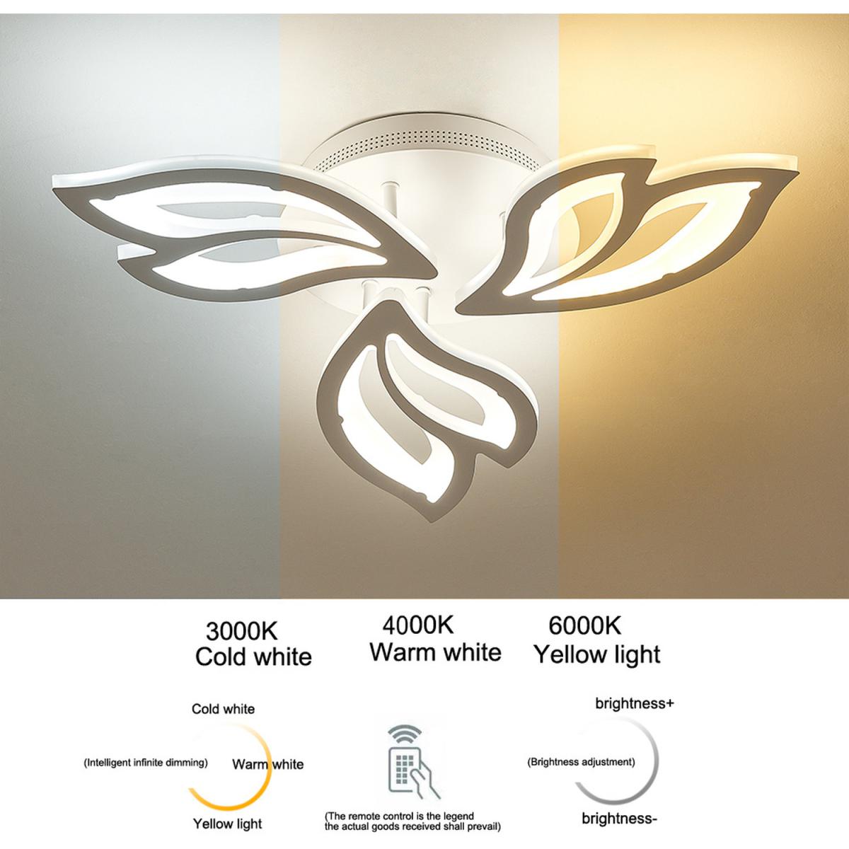 3 Lights Flower Shape LED Ceiling Light - White / Cool White – image 9