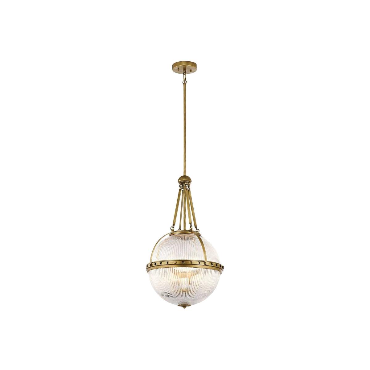 Aster 3 Light Globe Ceiling Pendant Brass, E14 - Brass