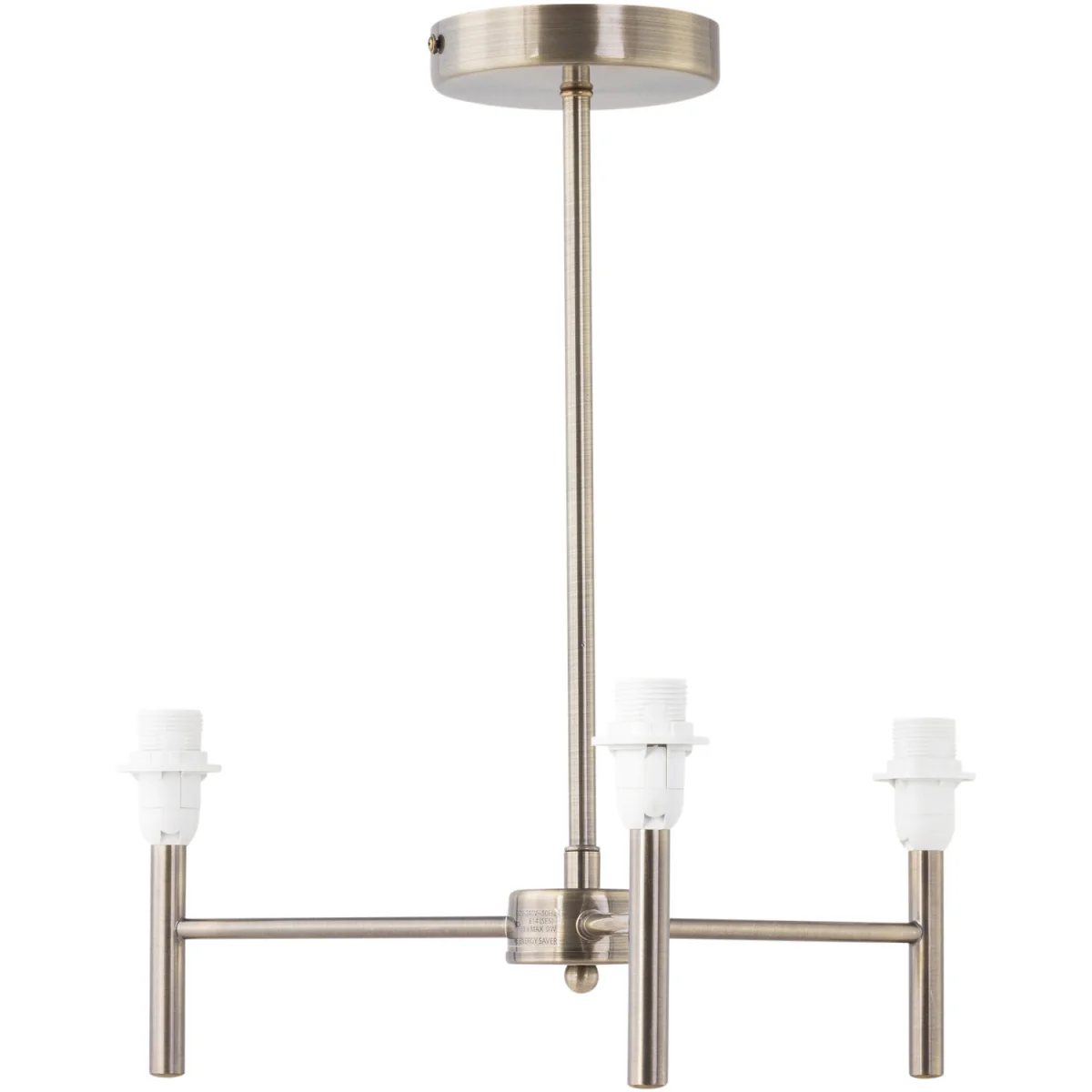 Brea Antique Brass 3 Arm Semi Flush Fitting Only - Antique Brass – image 4