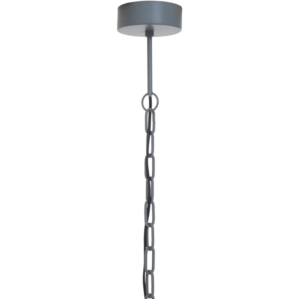 Lapiz Antique White Wooden Beads and Grey Pendant Light - White, Grey – image 2