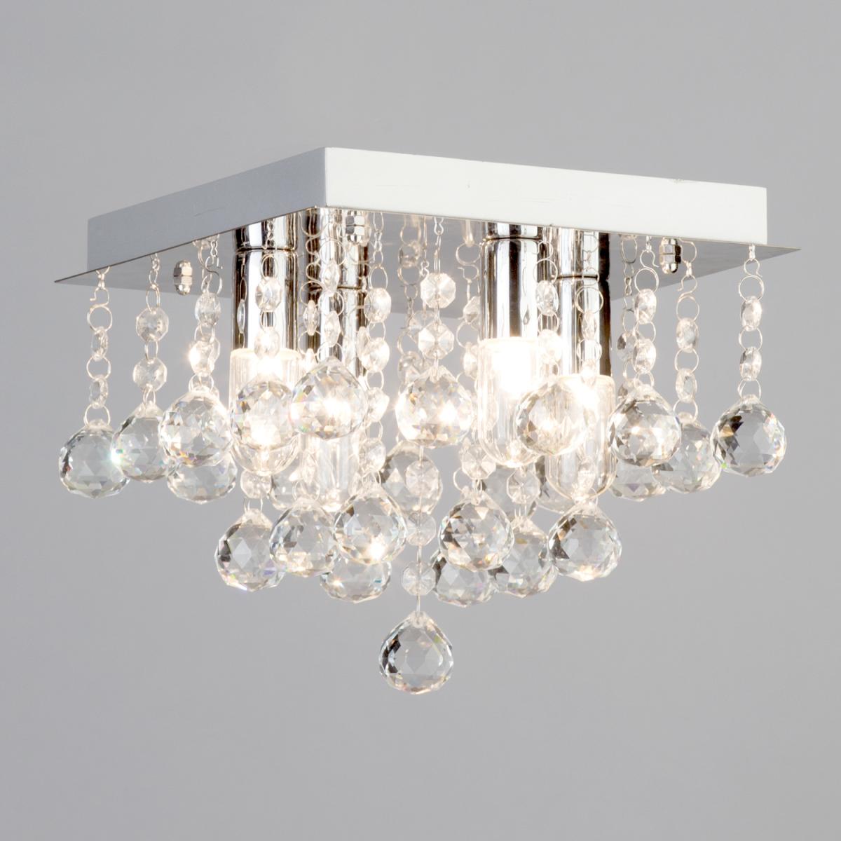 Orlando 4 Light Bathroom Square Flush Ceiling Light - Chrome – image 2