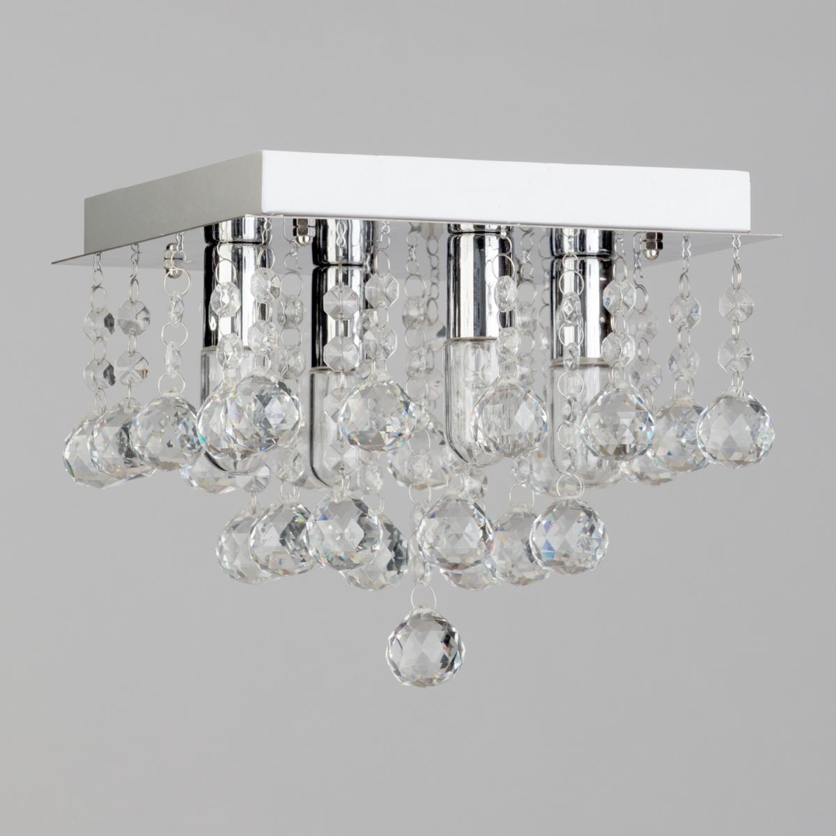 Orlando 4 Light Bathroom Square Flush Ceiling Light - Chrome – image 3