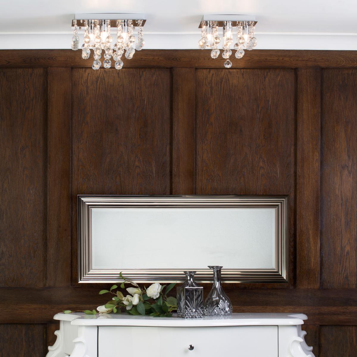 Orlando 4 Light Bathroom Square Flush Ceiling Light - Chrome – image 5