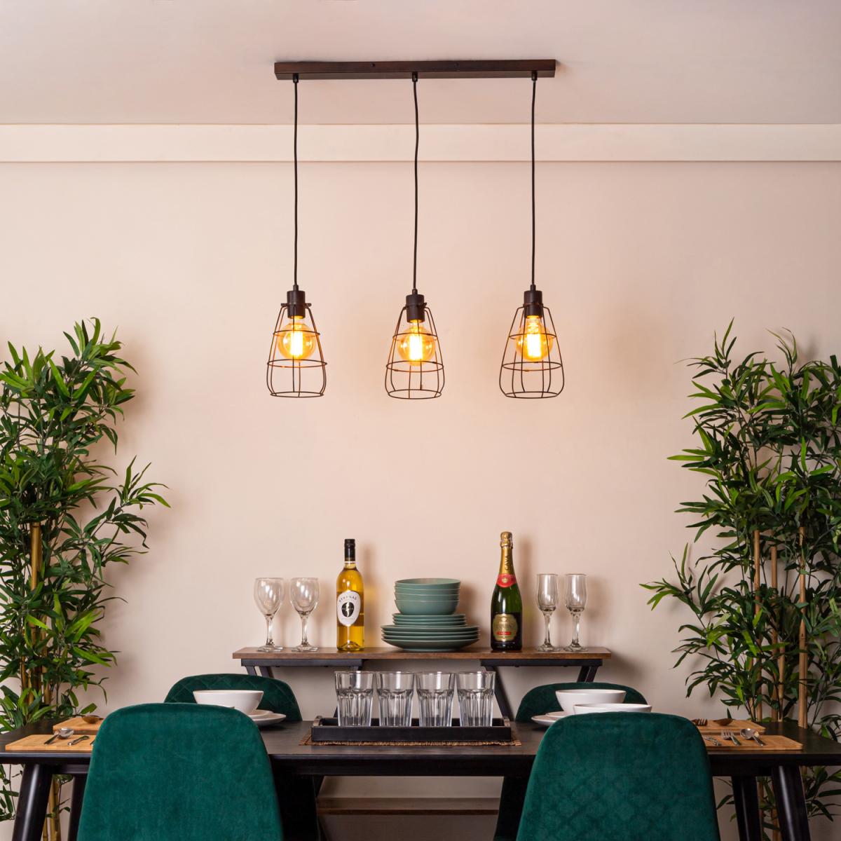 Drax 3 Light Ceiling Pendant - Bronze – image 2