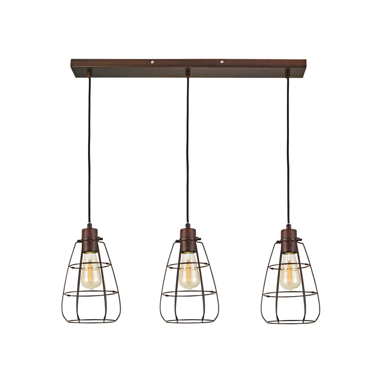 Drax 3 Light Ceiling Pendant - Bronze – image 3