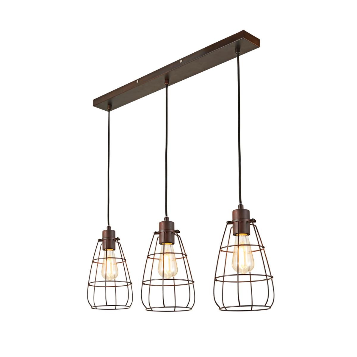 Drax 3 Light Ceiling Pendant - Bronze – image 4