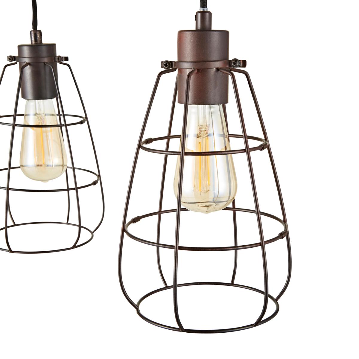 Drax 3 Light Ceiling Pendant - Bronze – image 5
