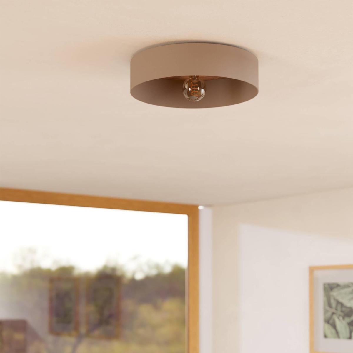 EGLO Duaia Taupe Metal Flush Ceiling Light With Interchangeable Element - Taupe – image 3