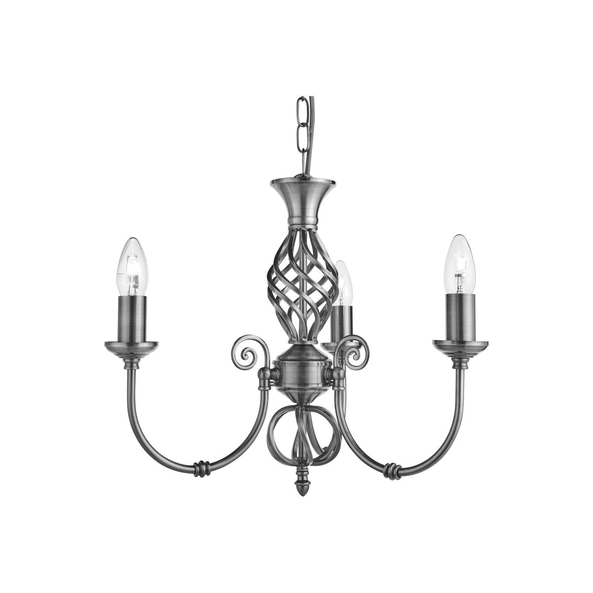 Rio Satin Silver 3Lt Pendant - Silver – image 1