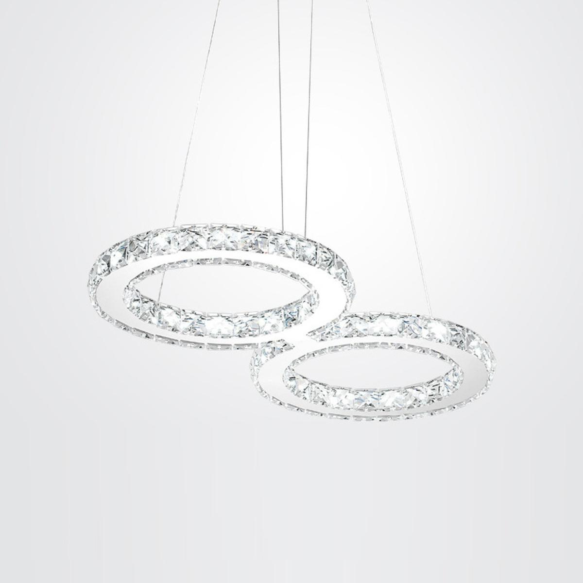 Modern Crystal Pendant Light - Silver – image 2