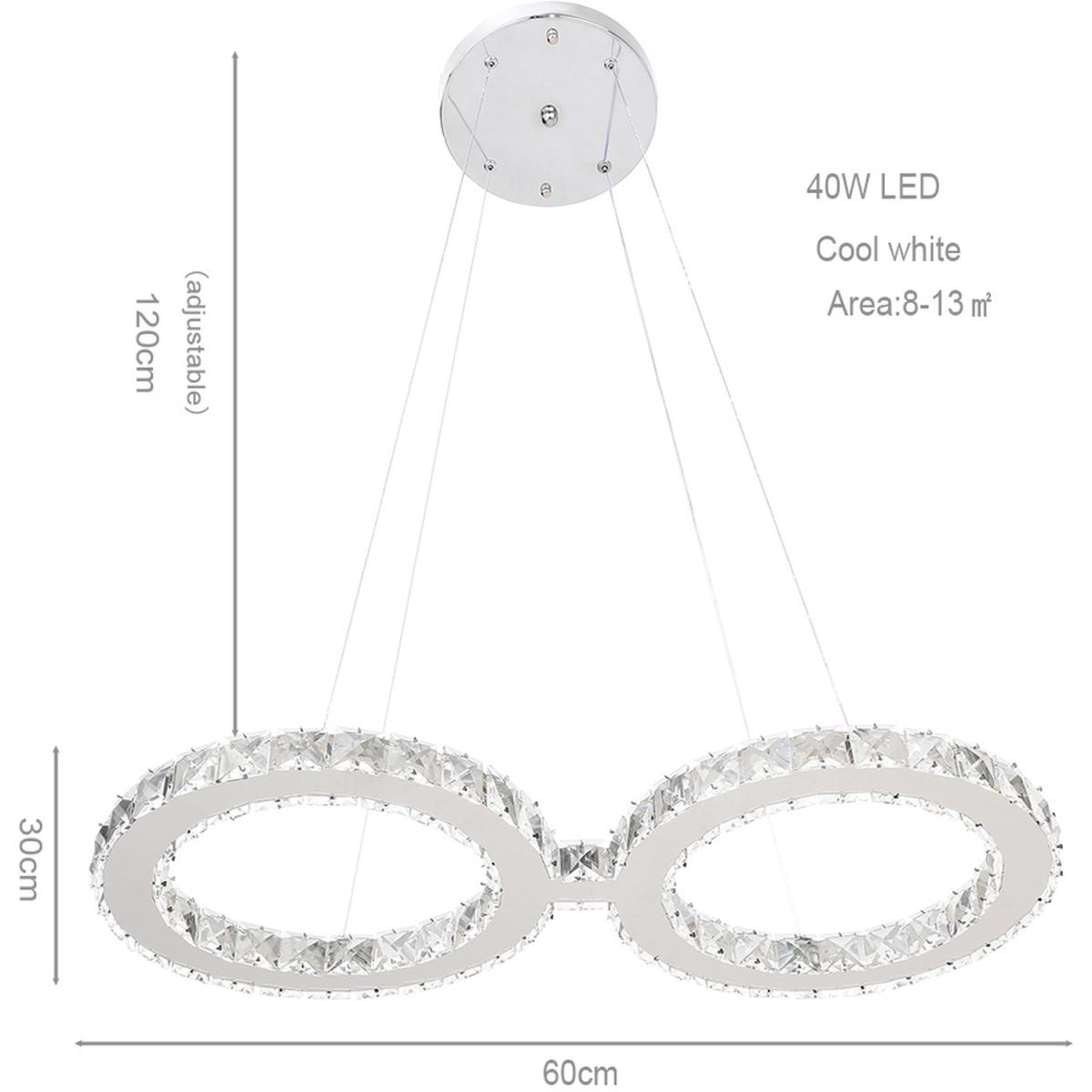 Modern Crystal Pendant Light - Silver – image 3