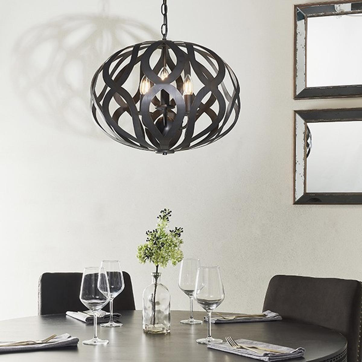 Sirolo 3 Light Ceiling Pendant Antique Bronze Paint, E14 - Antique Bronze Paint – image 2