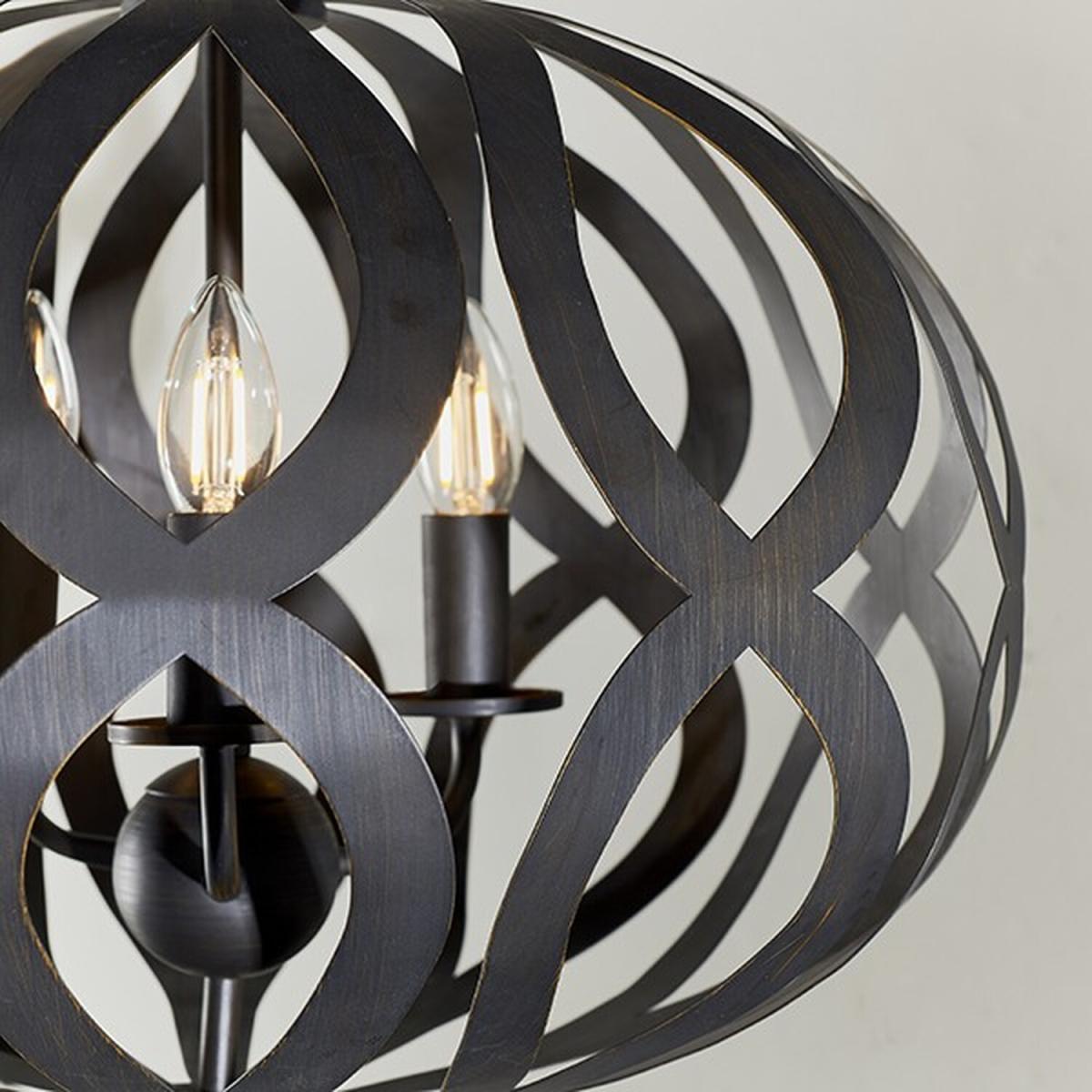 Sirolo 3 Light Ceiling Pendant Antique Bronze Paint, E14 - Antique Bronze Paint – image 4