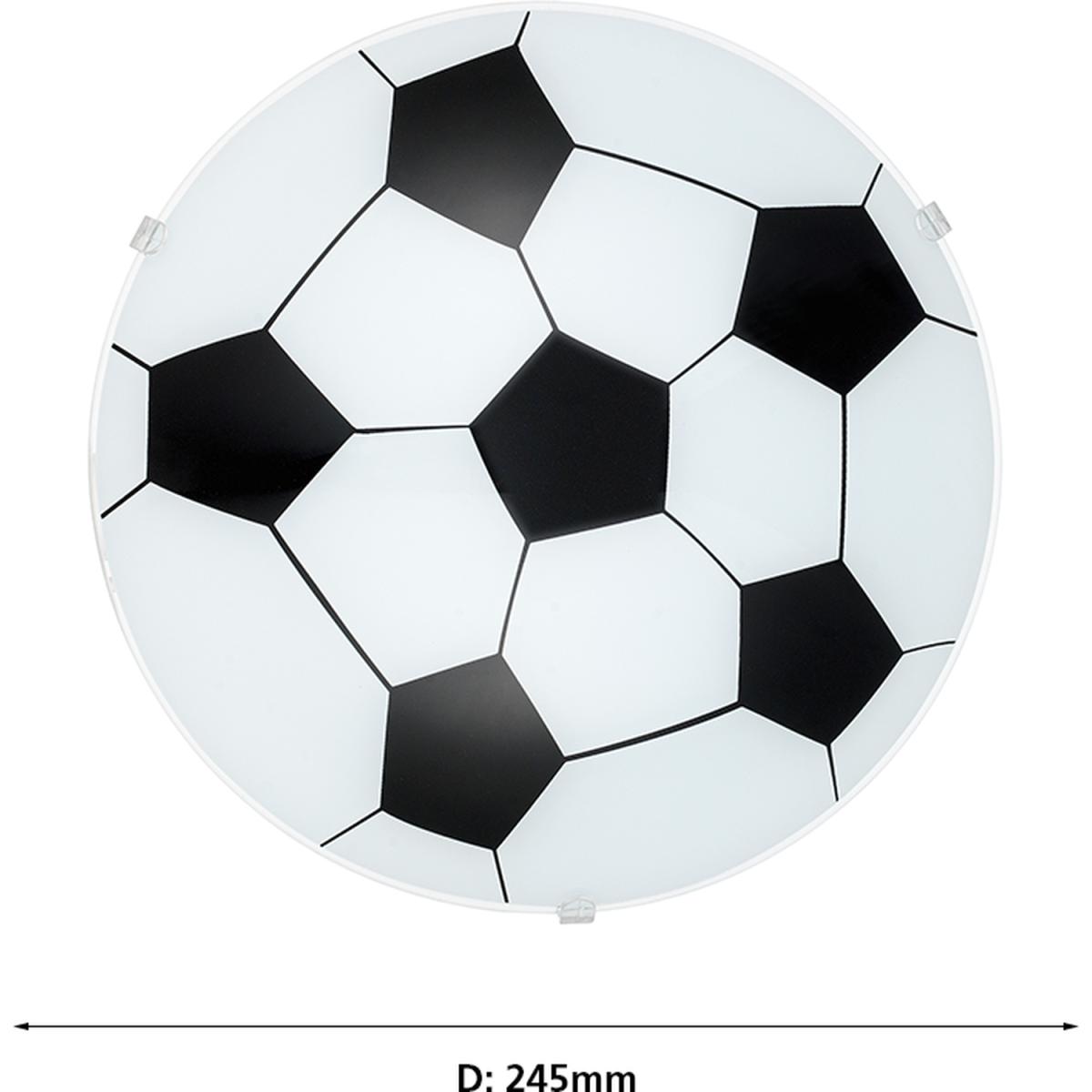 EGLO Junior 1 Football Inspired BlackWhite Flush Ceiling Light - White – image 3
