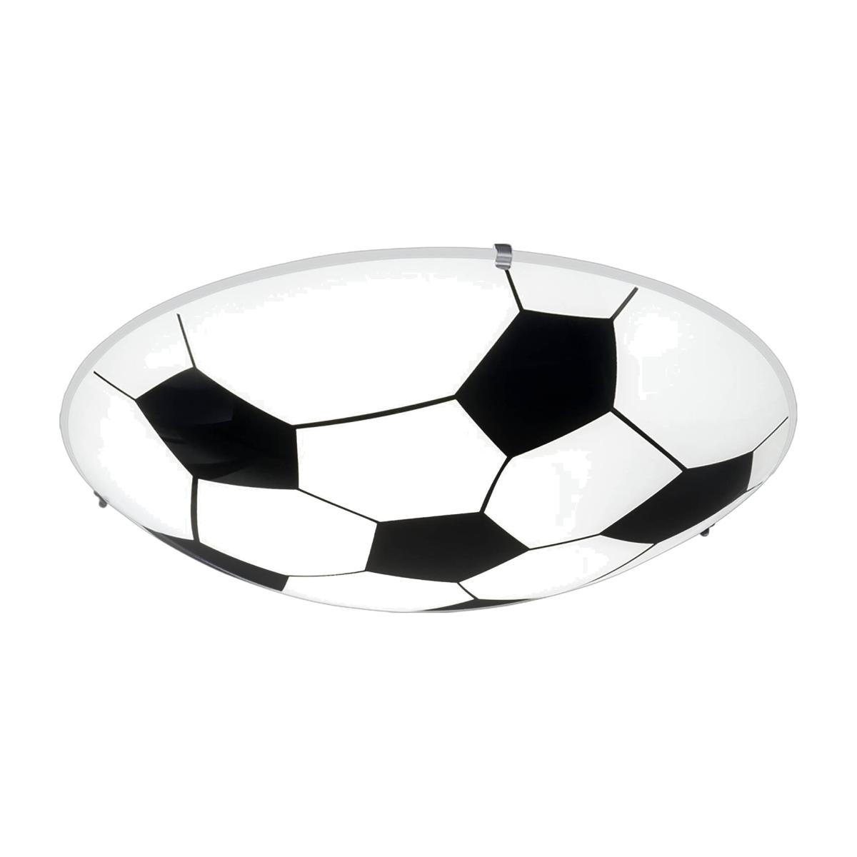 EGLO Junior 1 Football Inspired BlackWhite Flush Ceiling Light - White – image 1