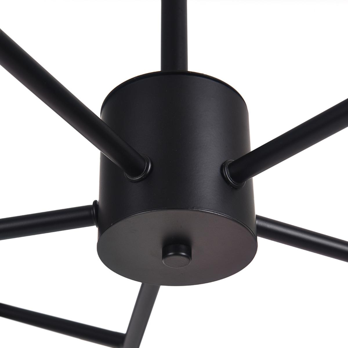 Sputnik 15-Light Glass Globe Chandelier - Black – image 5