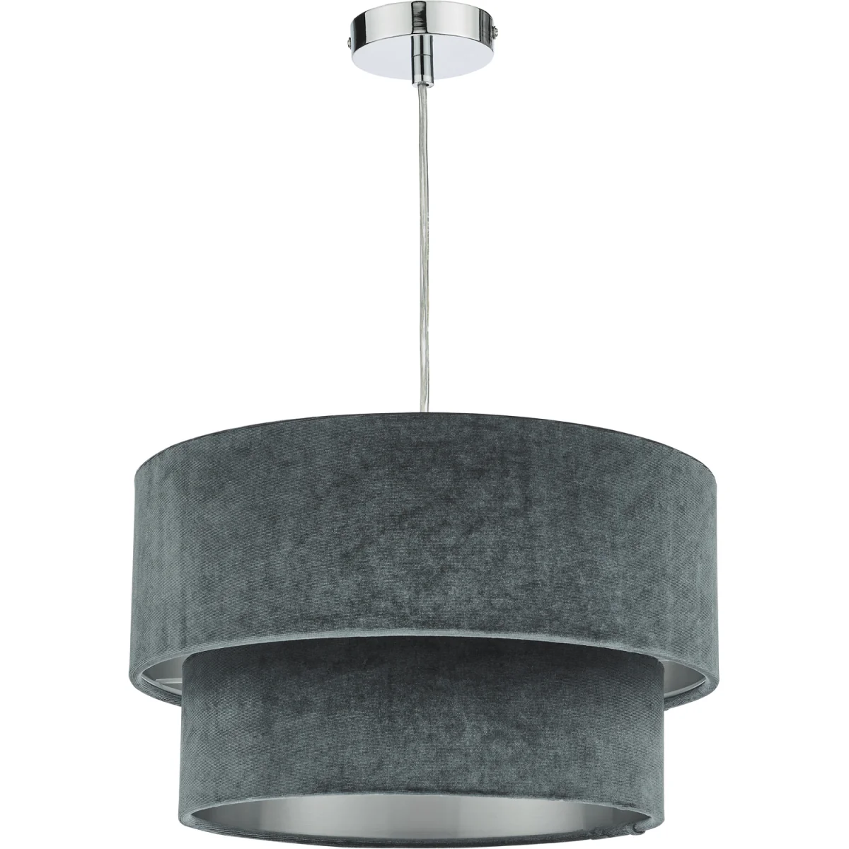 Suvan Easy Fit Tiered Velvet Shade Dark Grey – image 2