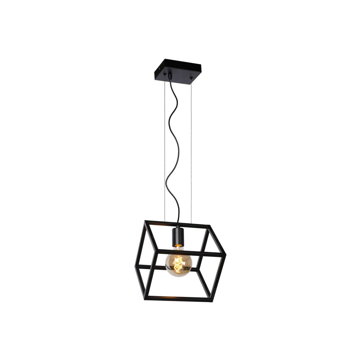 Fabian Modern Cube Pendant Light Black - Black