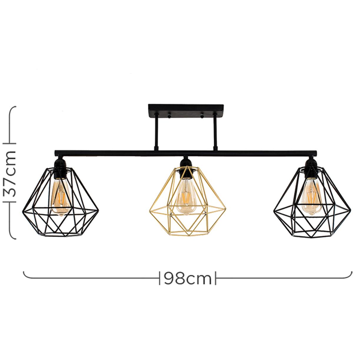 Fillatt Black Ceiling Bar Light Black Shade - Black – image 2