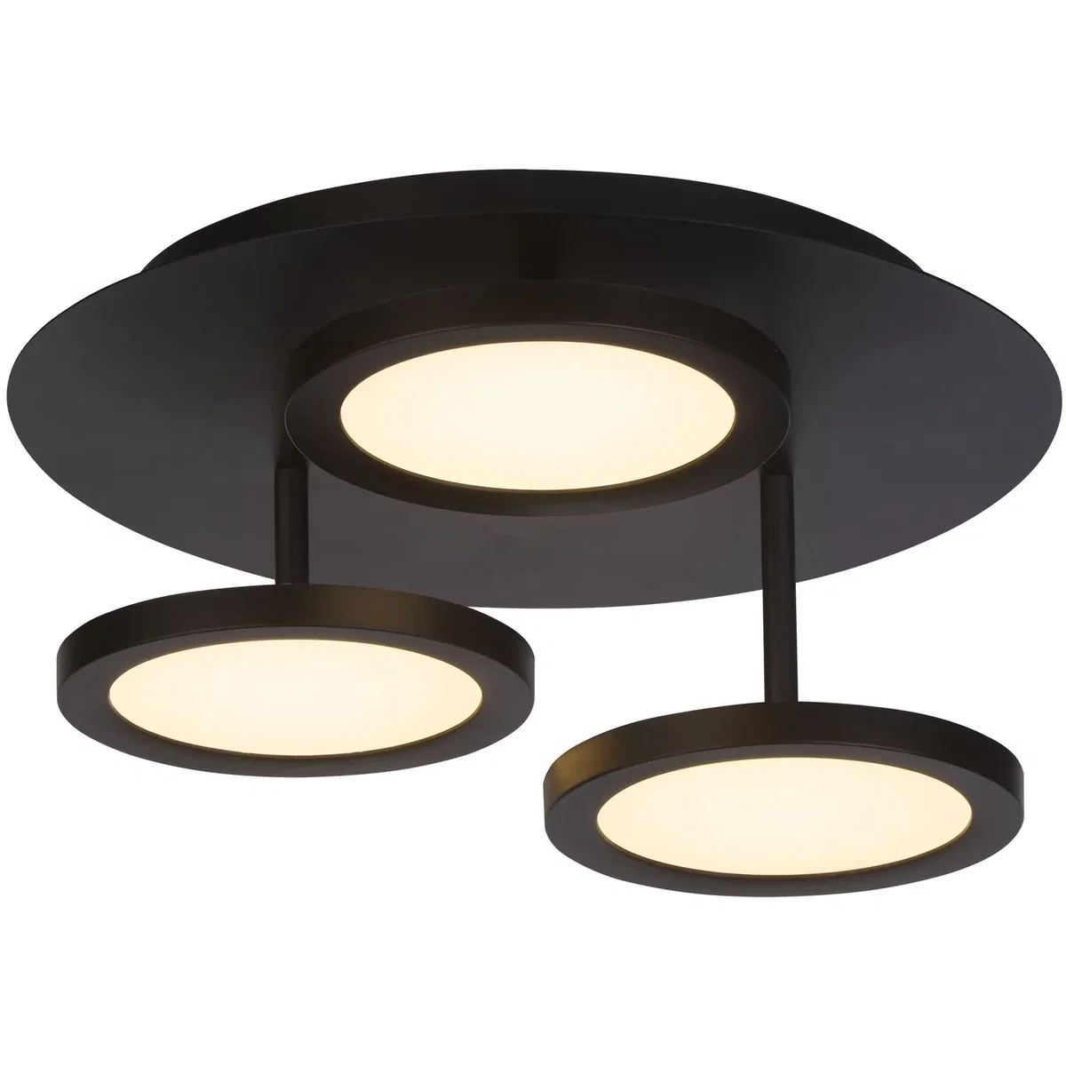 3 Light Black LED Ceiling Flush - Sand Black – image 3