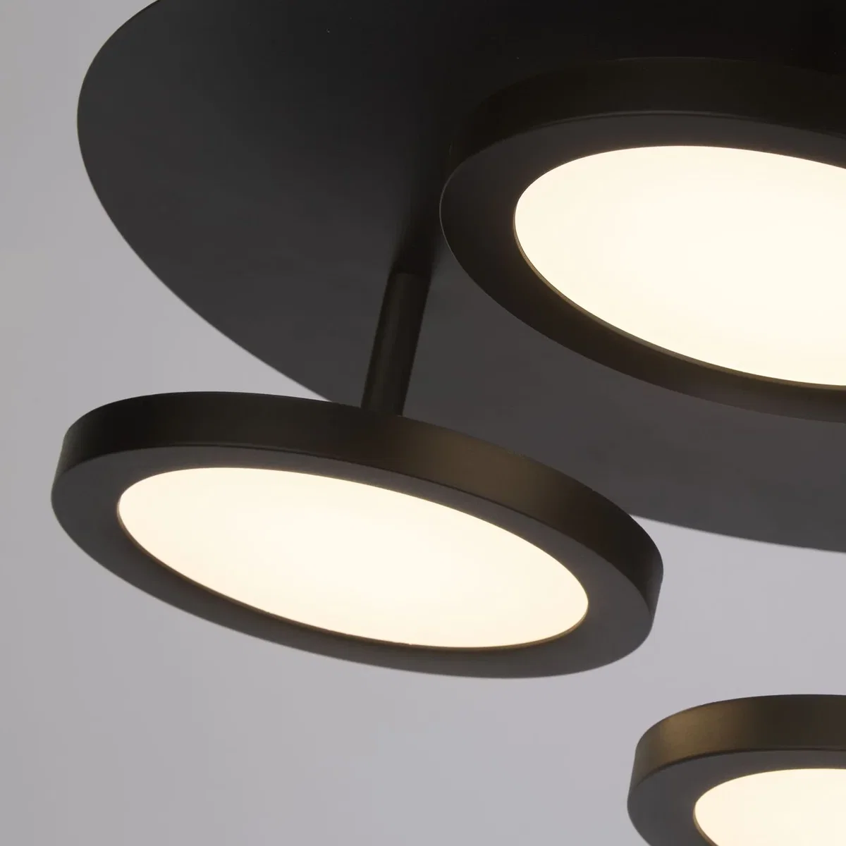 3 Light Black LED Ceiling Flush - Sand Black – image 4