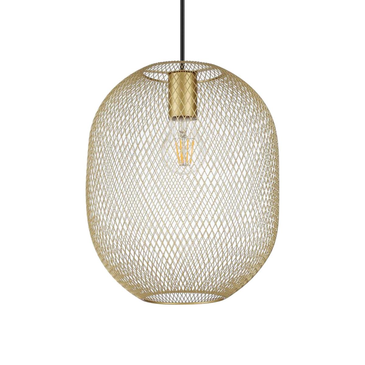 Net Wire Frame Pendant Ceiling Light - Gold / 24.5cm