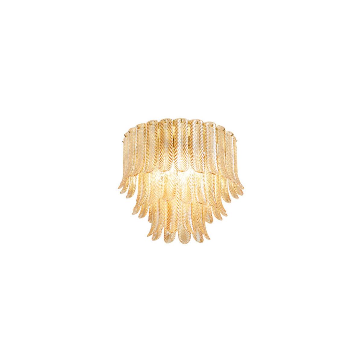 Plume Glass Flush Feather Ceiling Light – image 2