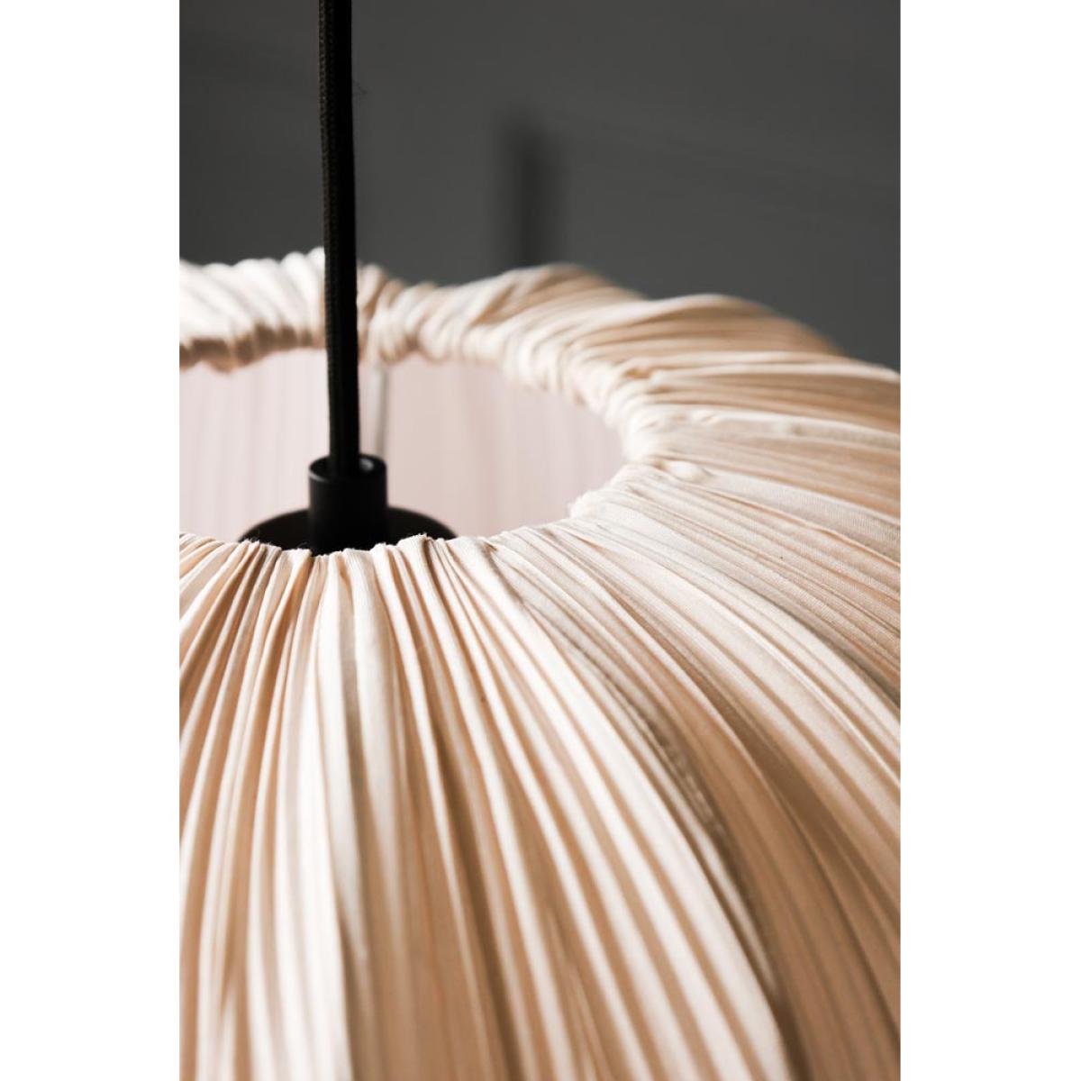 Neutral Pleated Fabric Ceiling Light – image 3