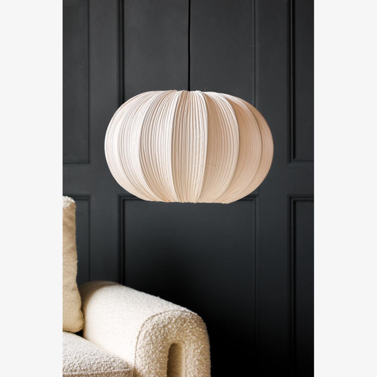 Neutral Pleated Fabric Ceiling Light – image 1
