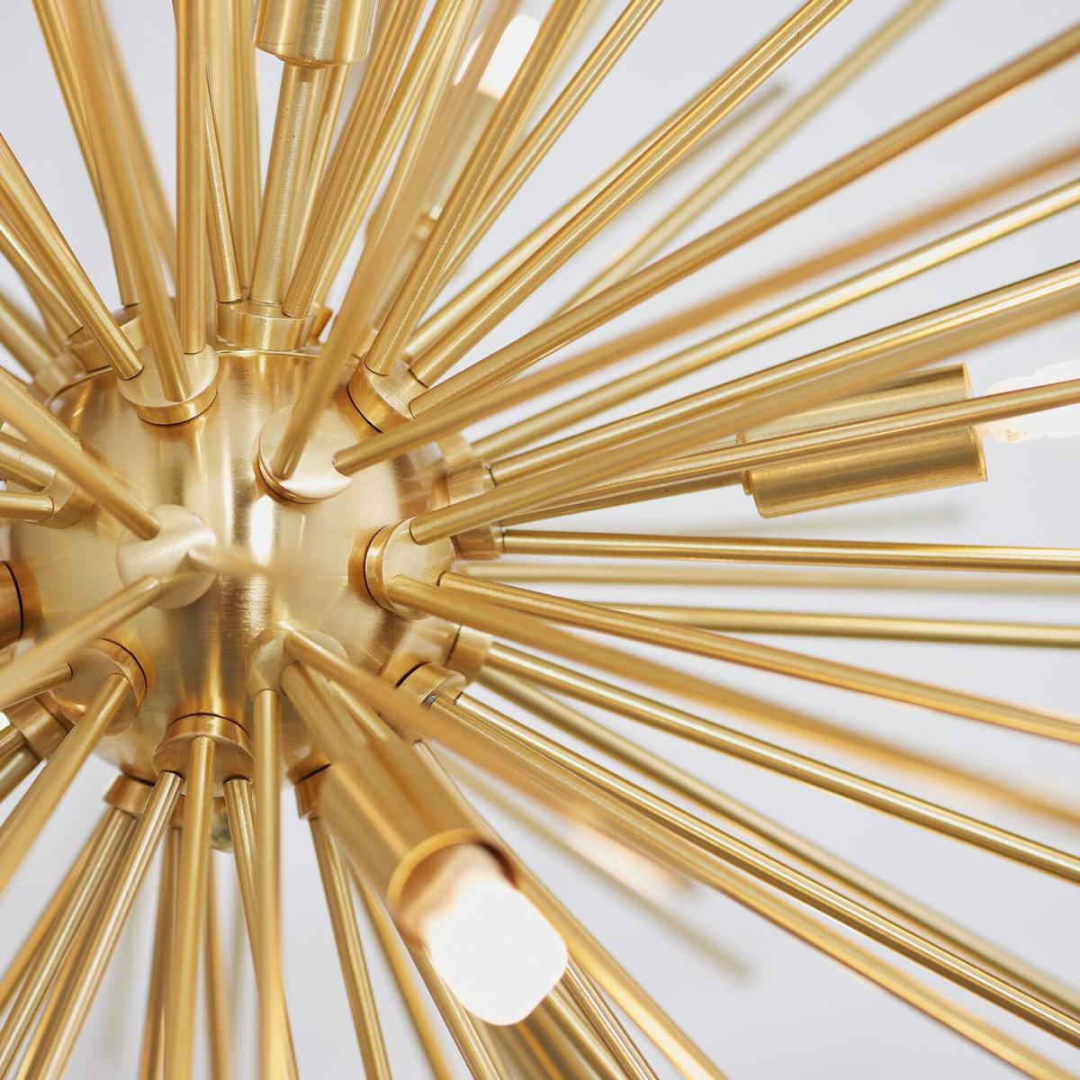 Orta 9 Light Spherical Pendant Satin Brushed Gold Plate, G9 - Satin Brushed Gold Plate – image 3