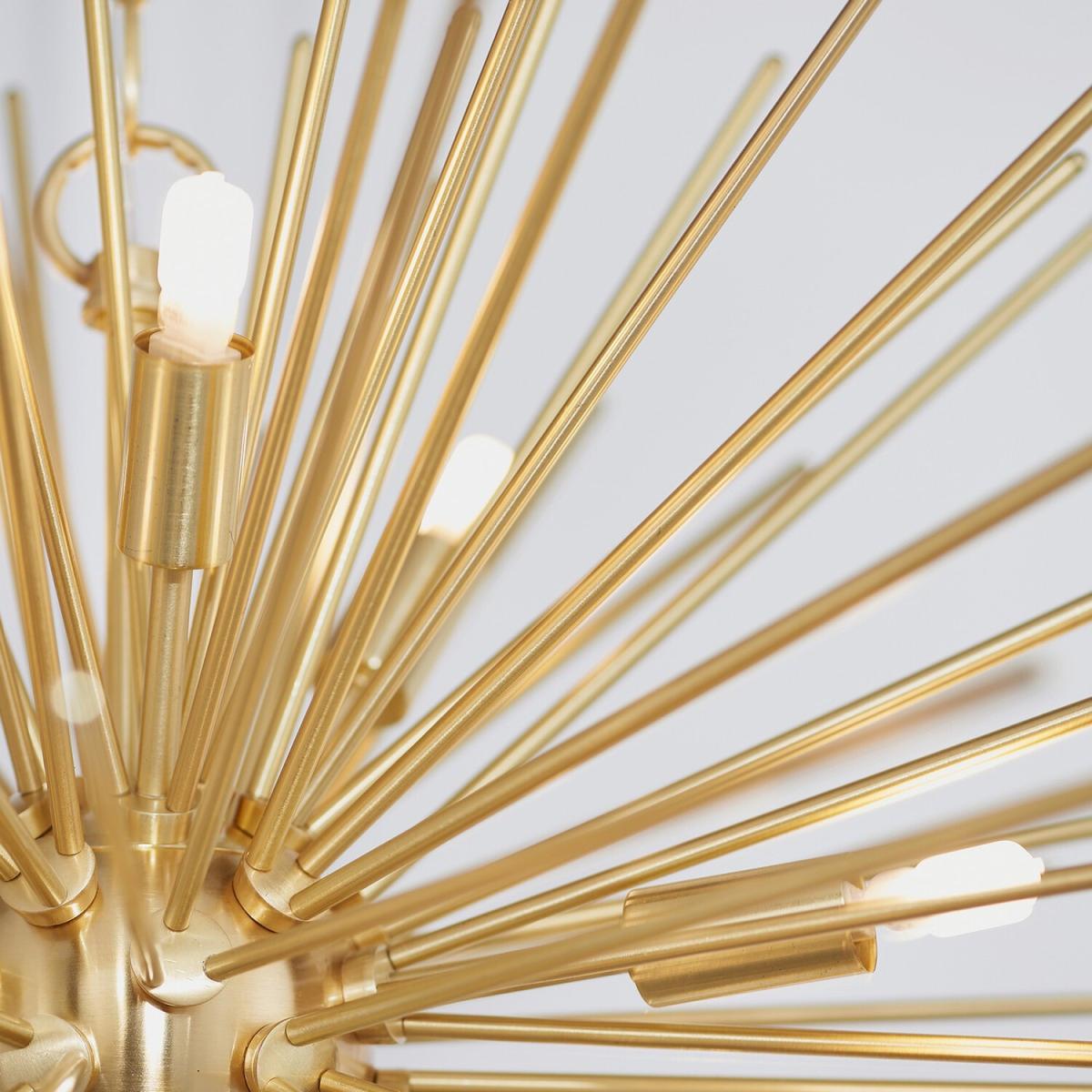 Orta 9 Light Spherical Pendant Satin Brushed Gold Plate, G9 - Satin Brushed Gold Plate – image 4