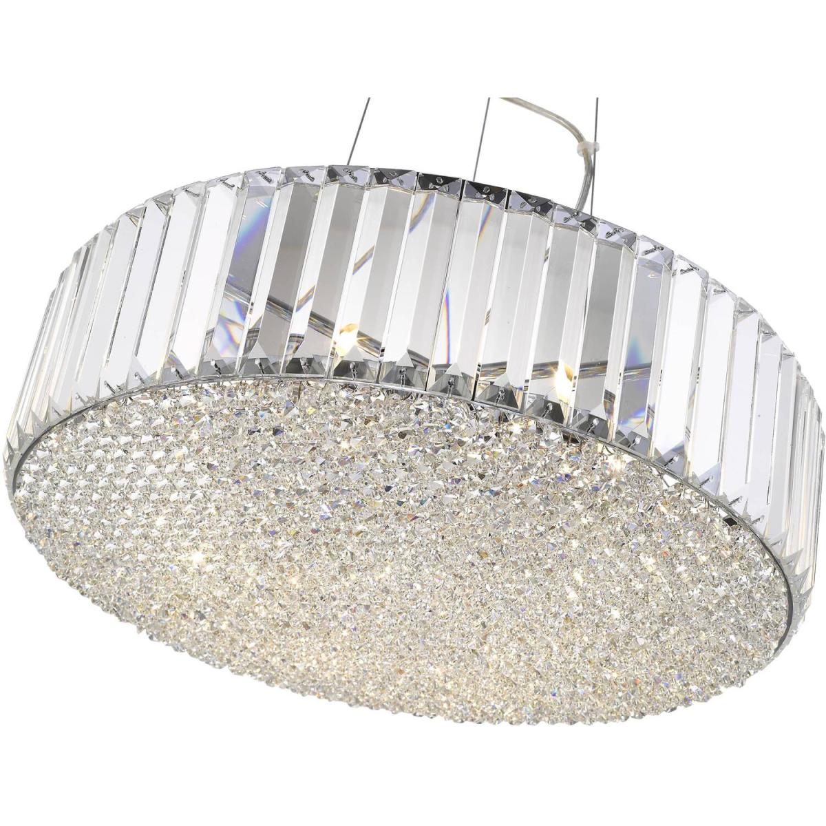 Spring 5 Light Small Ceiling Pendant Chrome, Clear with Crystals, G9 - Chrome – image 2