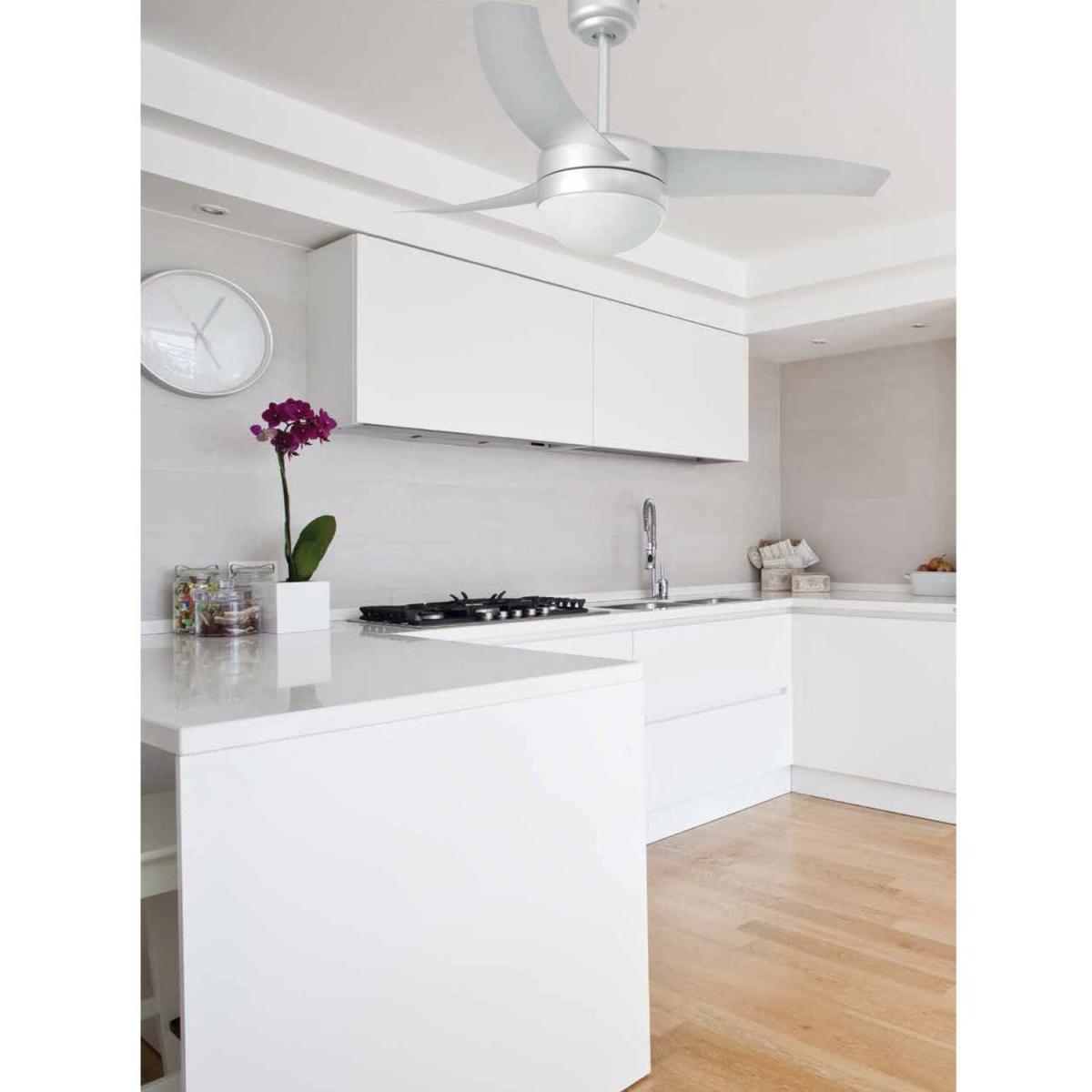 Easy 2 Light Small Ceiling Fan Grey with Light, E27 - Grey – image 2