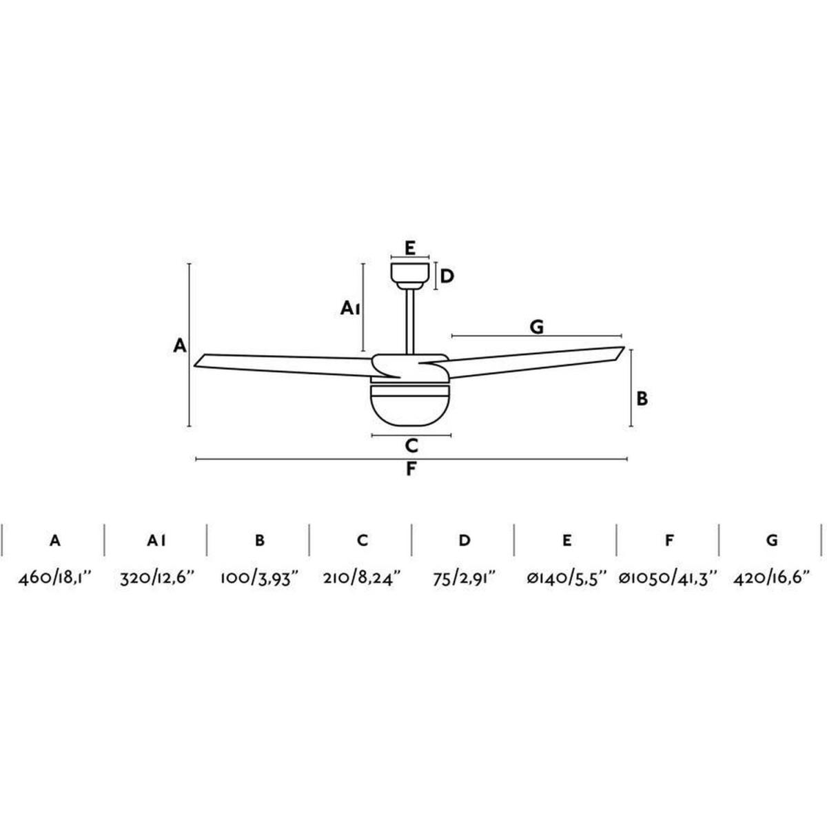 Easy 2 Light Small Ceiling Fan Grey with Light, E27 - Grey – image 3
