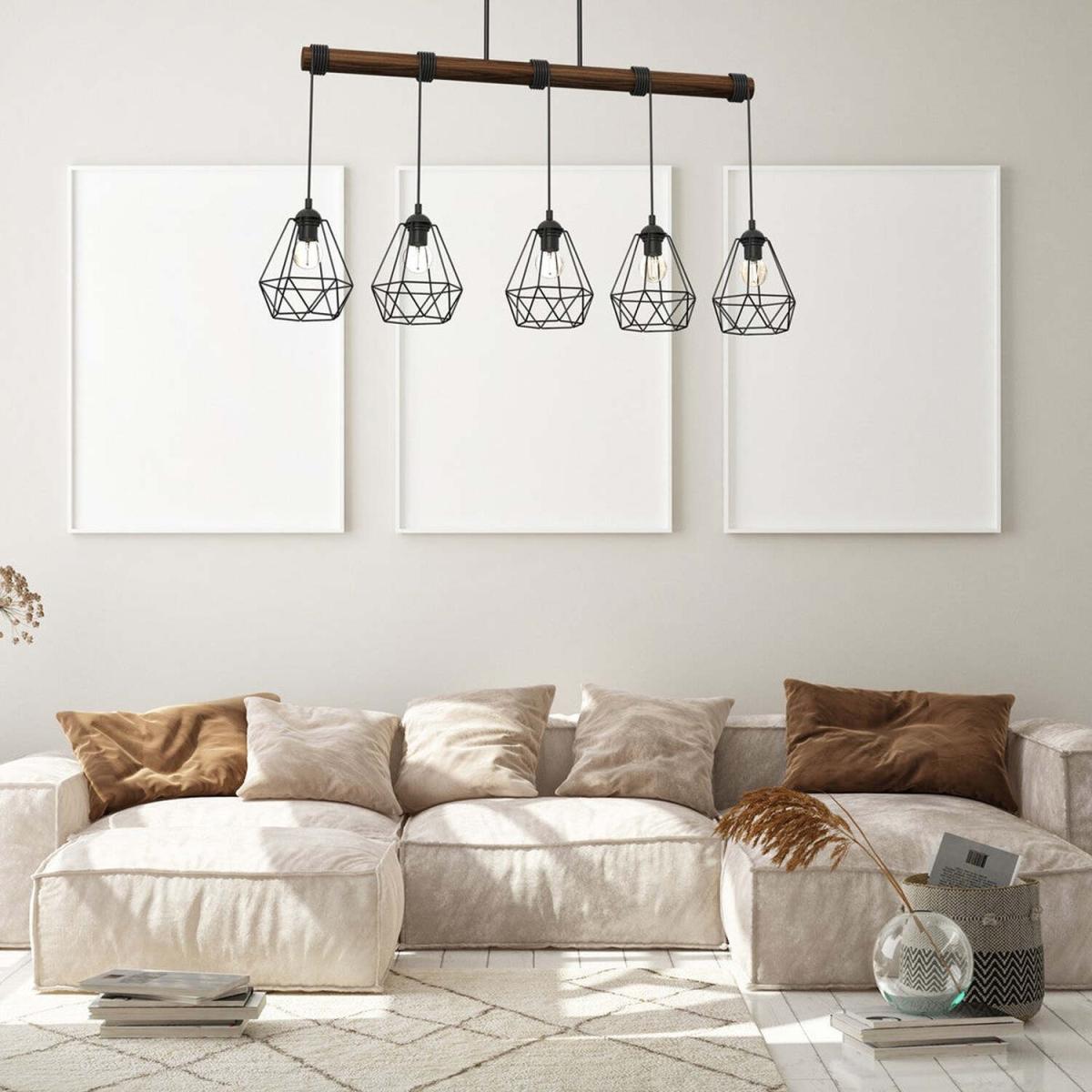 Milagro Pendant Lamp Acero BlackBrown 5xE27 - Black/Brown – image 2
