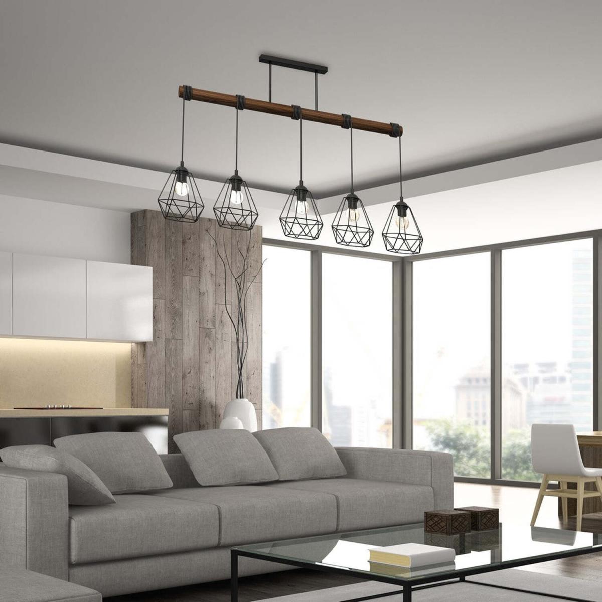 Milagro Pendant Lamp Acero BlackBrown 5xE27 - Black/Brown – image 3