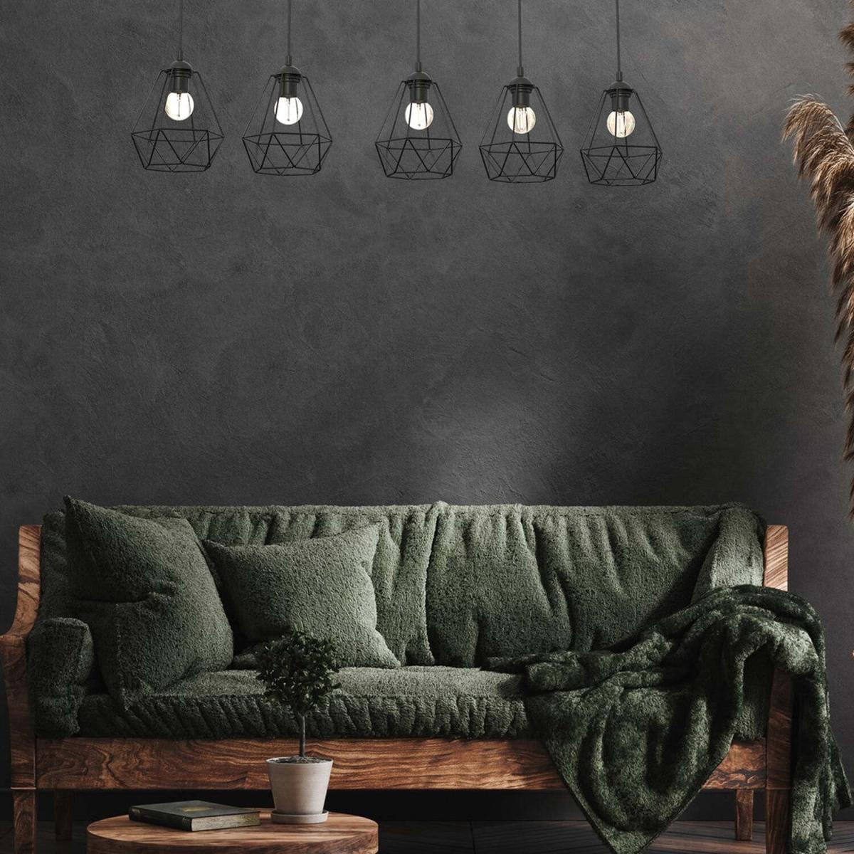 Milagro Pendant Lamp Acero BlackBrown 5xE27 - Black/Brown – image 5