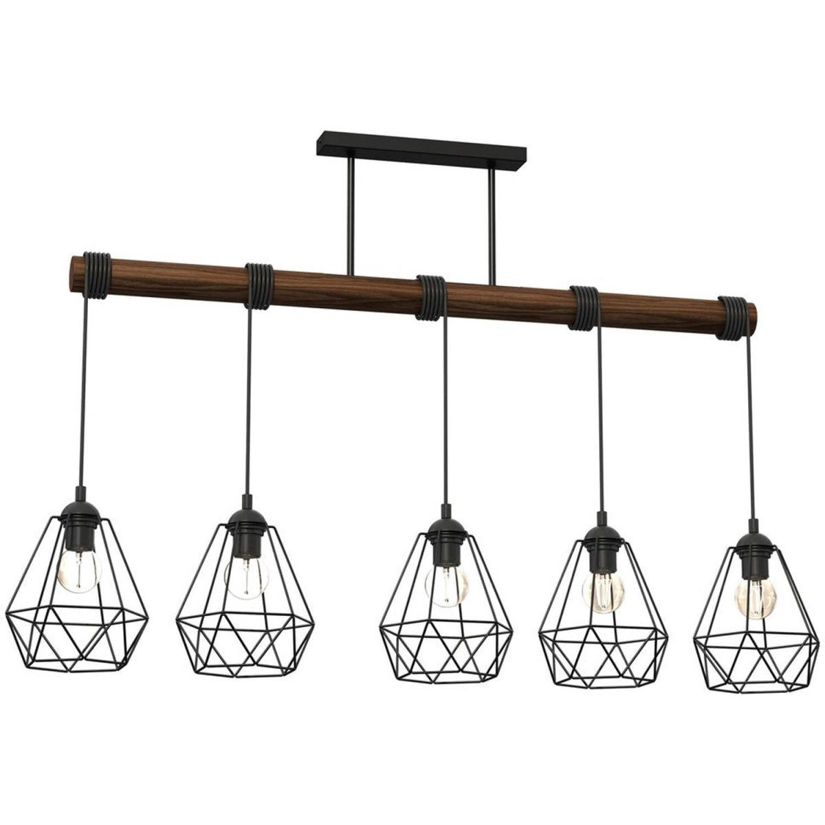 Milagro Pendant Lamp Acero BlackBrown 5xE27 - Black/Brown – image 6