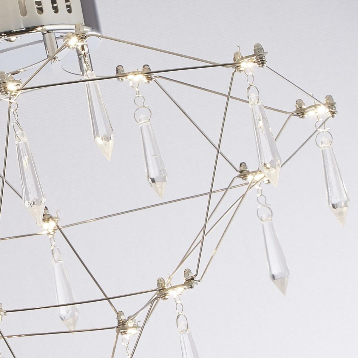 Crystal Drop Ceiling Light  - Silver – image 2
