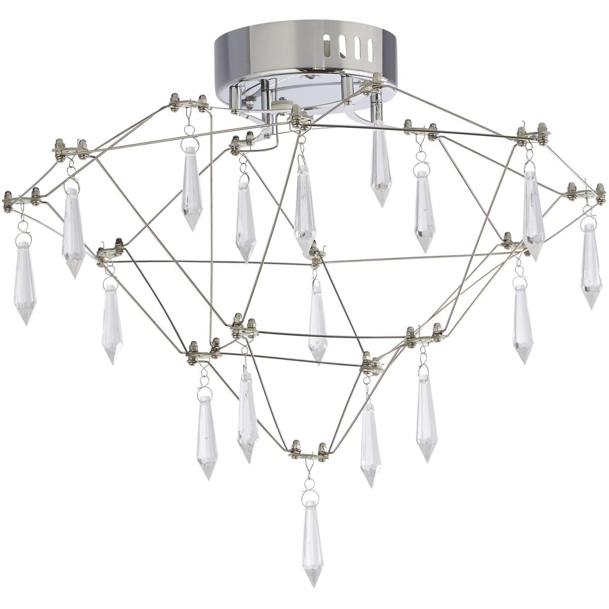 Crystal Drop Ceiling Light  - Silver – image 3