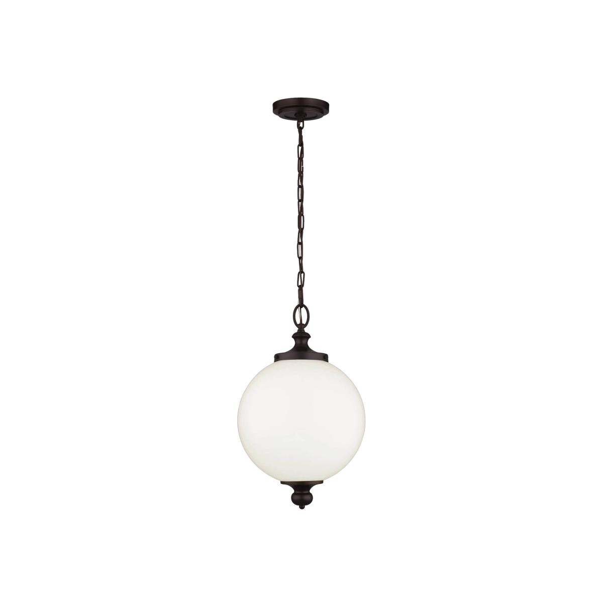 Parkman 1 Light Large Globe Ceiling Pendant Bronze, E27 - Bronze
