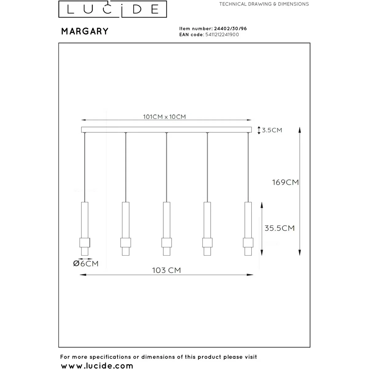 Lucide Lighting Margary Pendant Light Brown - Brown – image 7